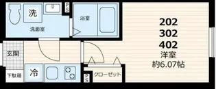 GATE Residence Mitaka【2階】の間取り