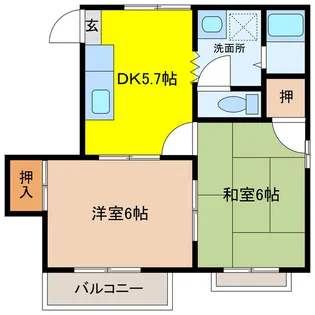 メゾン・ド・神園II【1階】の間取り