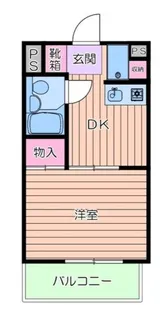 旗の台浜田マンション【2階】の間取り