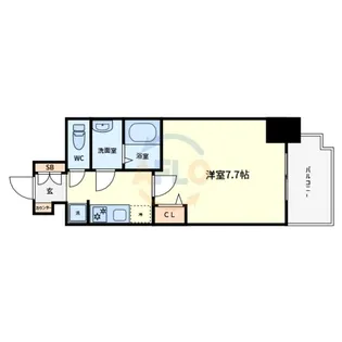 アドバンス大阪ベクエム【6階】の間取り