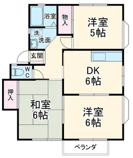 ウイングタナベA【1階】の間取り