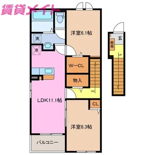 グレース A【2階】の間取り