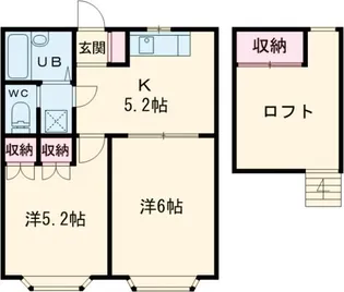 パティオ・ビラ【2階】の間取り