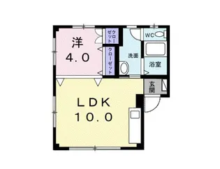 スカイコートハマダ【1階】の間取り