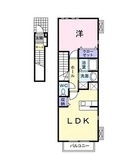ヴェスト・ガッセ B【2階】の間取り