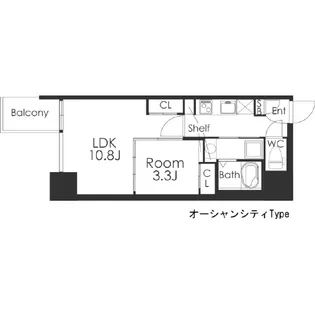 マリンズ心斎橋III【7階】の間取り