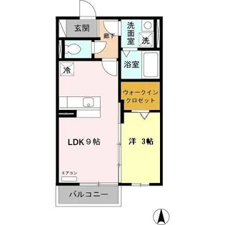 アヴァンセ中川原【2階】の間取り