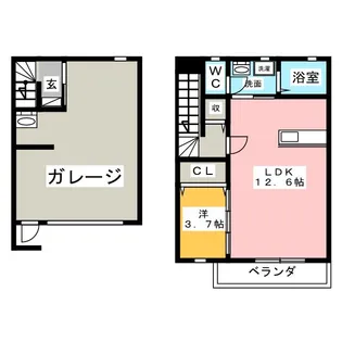 Gstyle JJ B棟【2階】の間取り