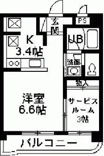 マンションパークハイム【2階】の間取り