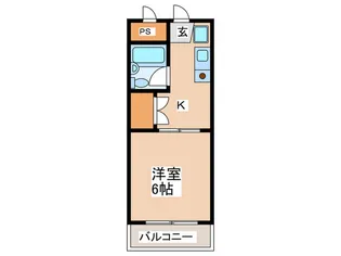 エステート難波【6階】の間取り