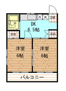 サンハイツ山中【4階】の間取り