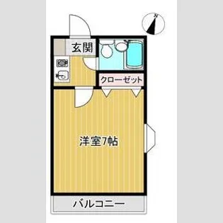 コーポ旗塚【1階】の間取り