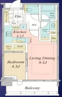 GLOBAL FRONT TOWER【5階】の間取り