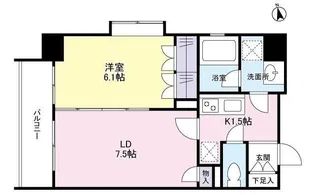 リバーレ池袋【7階】の間取り