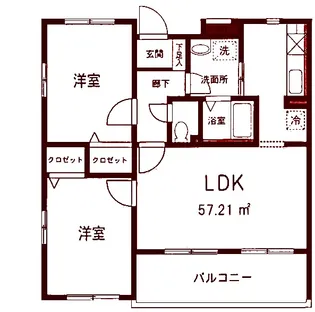 サンライズ新川崎【3階】の間取り