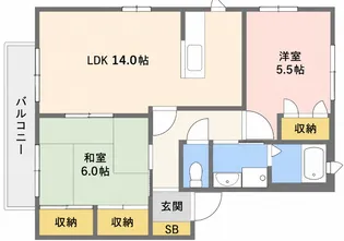 ドミール東青崎II【2階】の間取り