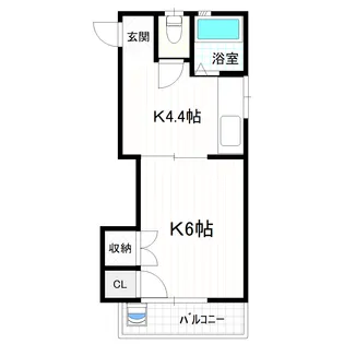 コーポベルグ【2階】の間取り