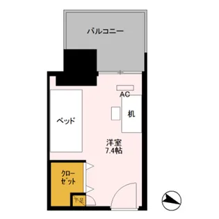 ロイヤルパークスER万代 Share万代【2階】の間取り