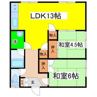ハイツ阿部【2階】の間取り