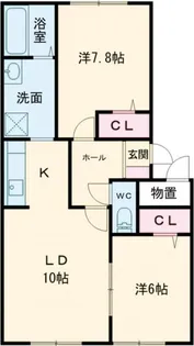ハスコートたかすIII【1階】の間取り