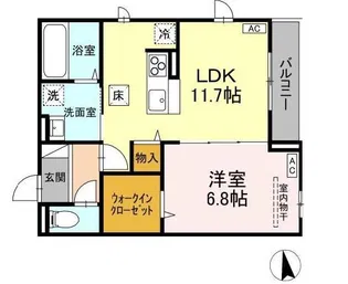 カーサ セレッソ【2階】の間取り