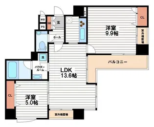 ユーシン大手前【5階】の間取り