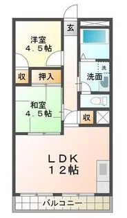 グリーンライフ山ノ沢【5階】の間取り