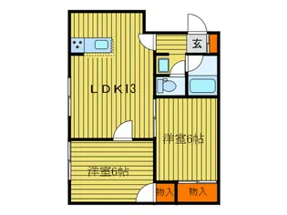 ルモアII【2階】の間取り