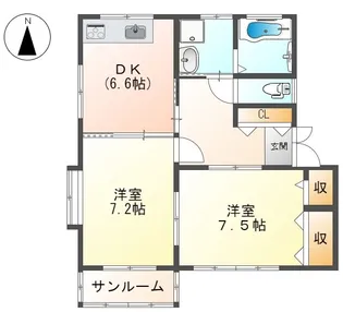 K’Zハイツ【2階】の間取り