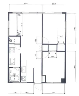 コーポ桔梗【2階】の間取り