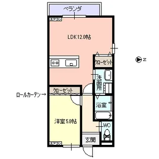 モジ・アワーク101【1階】の間取り