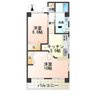 天神マンション【5階】の間取り
