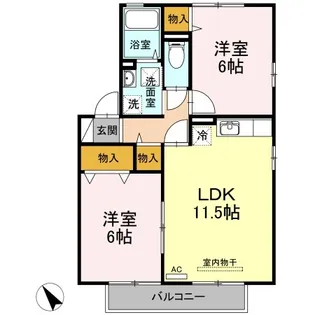 インペリアル神原 C棟【2階】の間取り