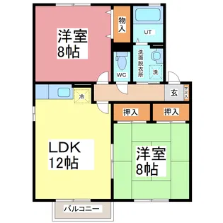 クレスト21【2階】の間取り