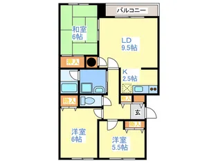 武岡ハイツ【3階】の間取り
