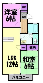 エクセラン佐藤 A【1階】の間取り