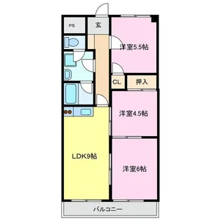 パークサイド鈴鹿【3階】の間取り