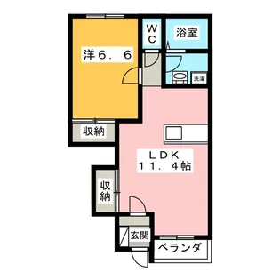 メゾン・ソレイユ【1階】の間取り