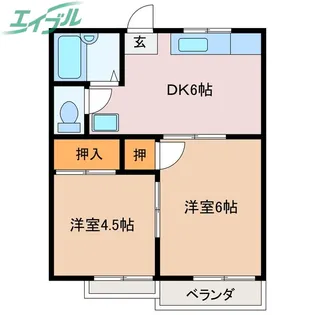 コリーヌ伊勢【2階】の間取り