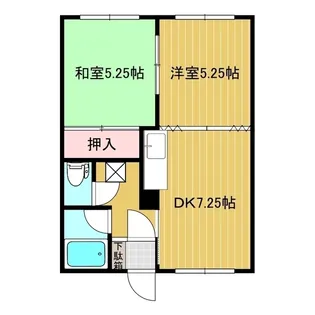 花園ハイツ【1階】の間取り