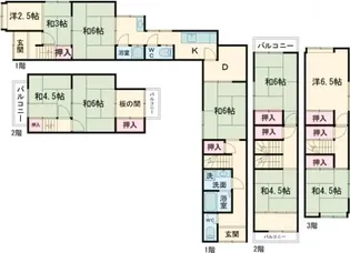 京都府京都市西京区嵐山茶尻町【一戸建】の間取り