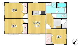 茨城県日立市会瀬町3【一戸建】の間取り