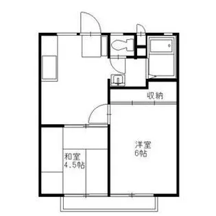 清成ハイツ(2DK)【2階】の間取り