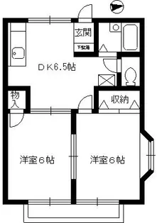 ルーク中田【2階】の間取り