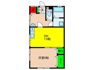 荒江コーポ【1階】の間取り