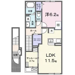 スプリングガーデン【2階】の間取り
