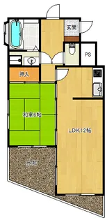 ニシキハイツ3号館【1階】の間取り