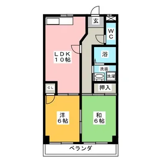 宇佐見マンション【2階】の間取り