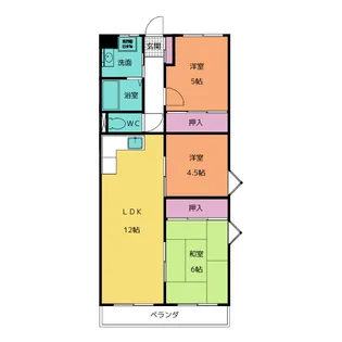 ロアール赤池【4階】の間取り
