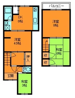 奈良県北葛城郡王寺町畠田3【一戸建】の間取り